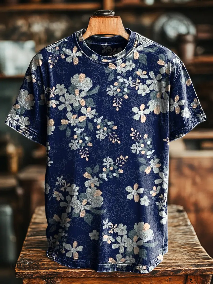 Vintage Floral Short Sleeve T-Shirt