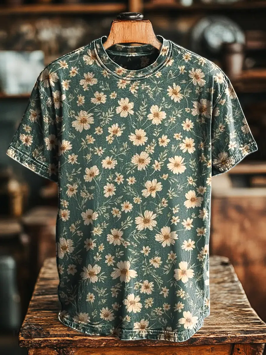 Retro Floral Short Sleeve Shirt