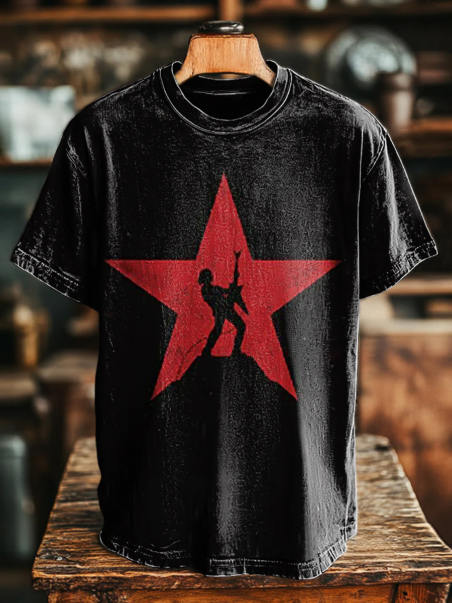 Vintage Rock Band Graphic Print T-Shirt
