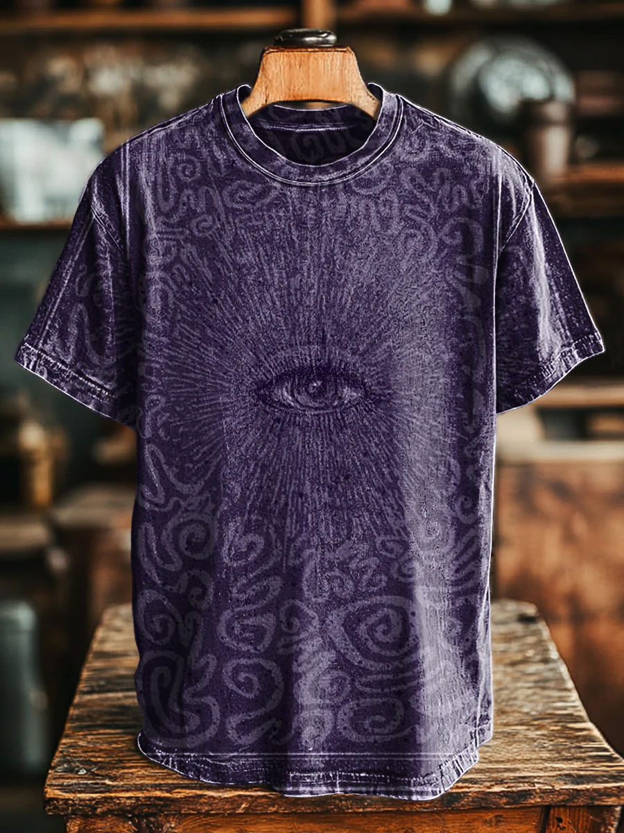 Retro Psychedelic Eye Print T-Shirt