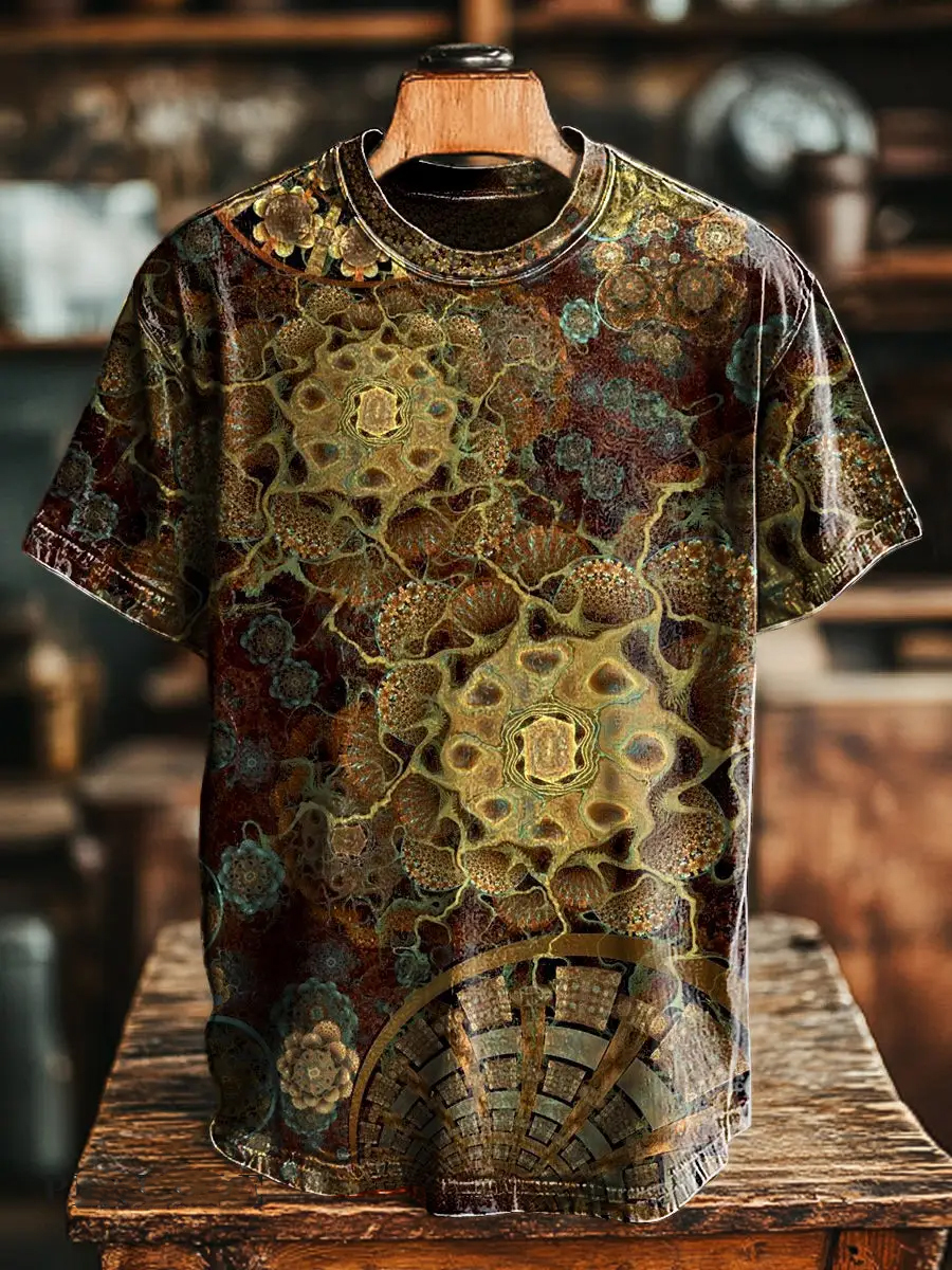 ​​Aged Cracked Design T-Shirt