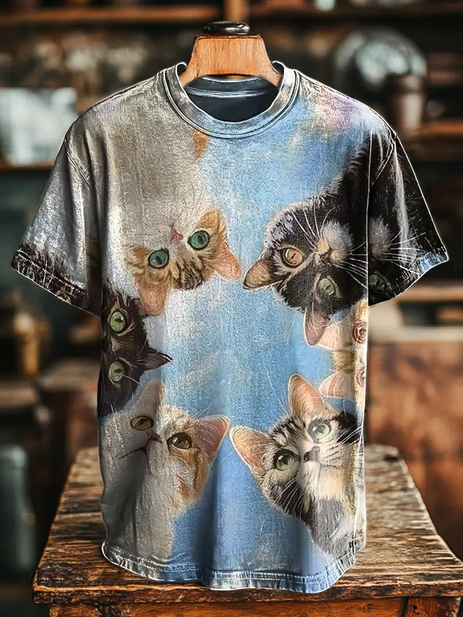 Funny Cat Graphic  T-Shirt