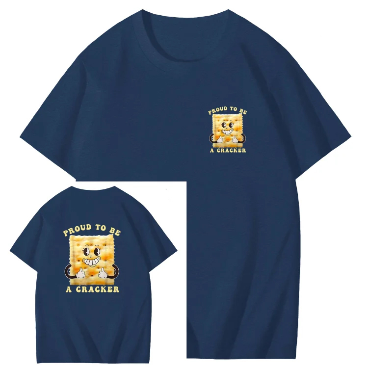 Proud To Be A Cracker Funny Adult Art Pattern Print T-Shirt