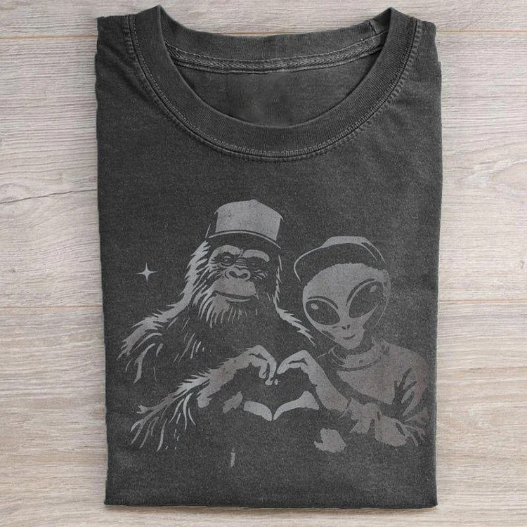 Bigfoot and Alien T-shirt