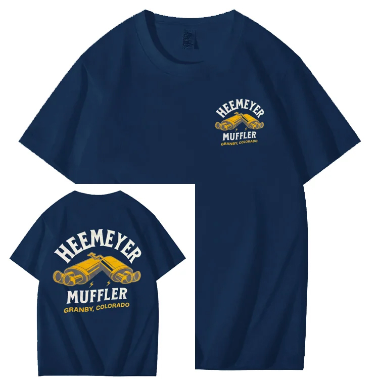 Vintage Bulldozer Graphic Print T-Shirt