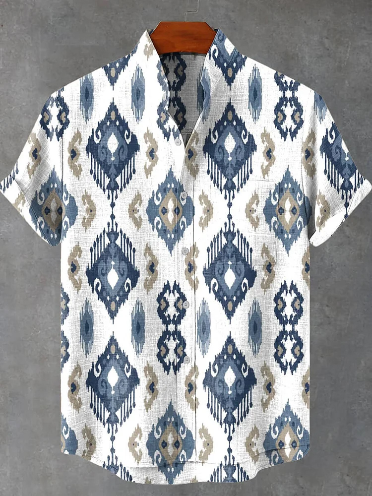 Abstract Geometry Pattern Art Print Casual Shirt