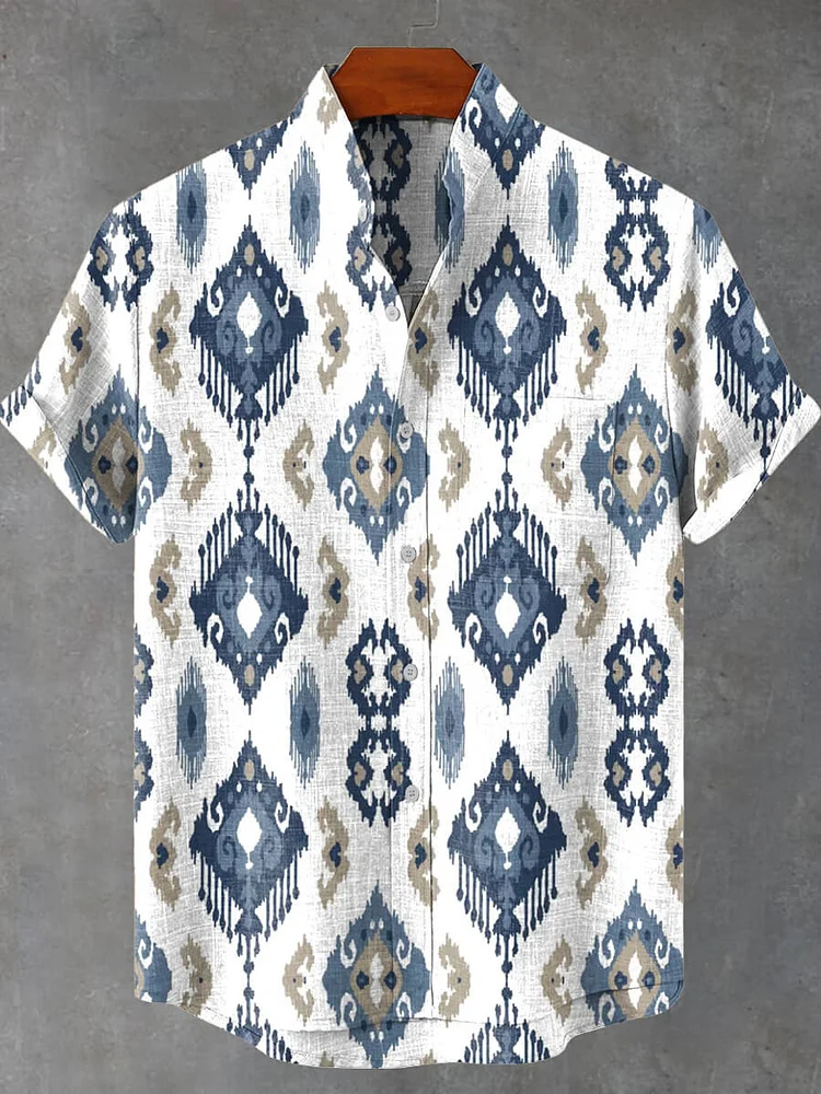 Abstract Geometry Pattern Art Print Casual Shirt