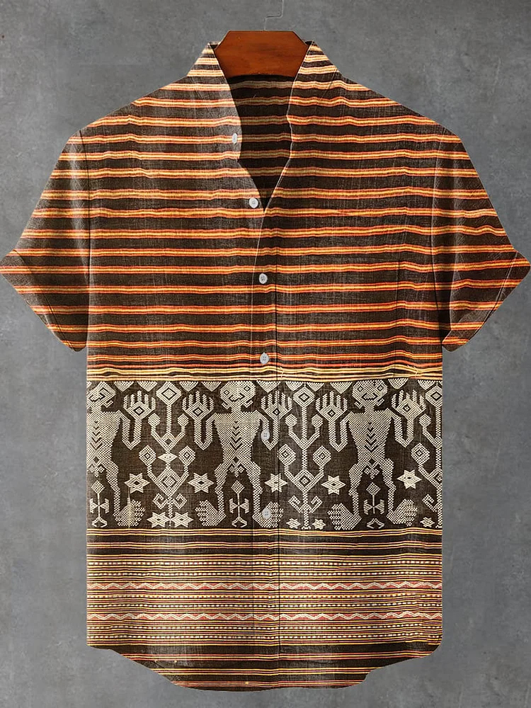 Abstract Geometry Pattern Art Print Casual Shirt