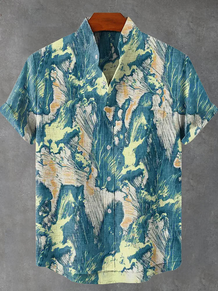 Abstract Geometry Pattern Art Print Casual Shirt