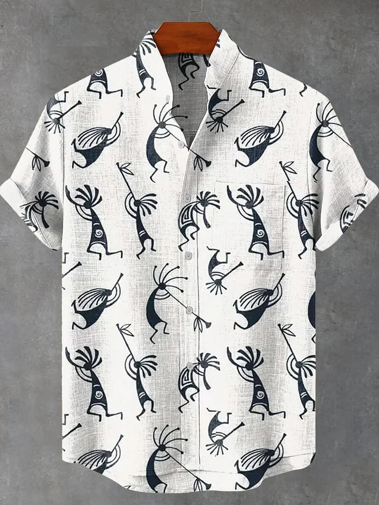 Abstract Geometry Pattern Art Print Casual Shirt