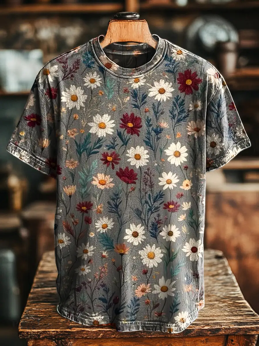 Vintage Floral Print T-Shirt