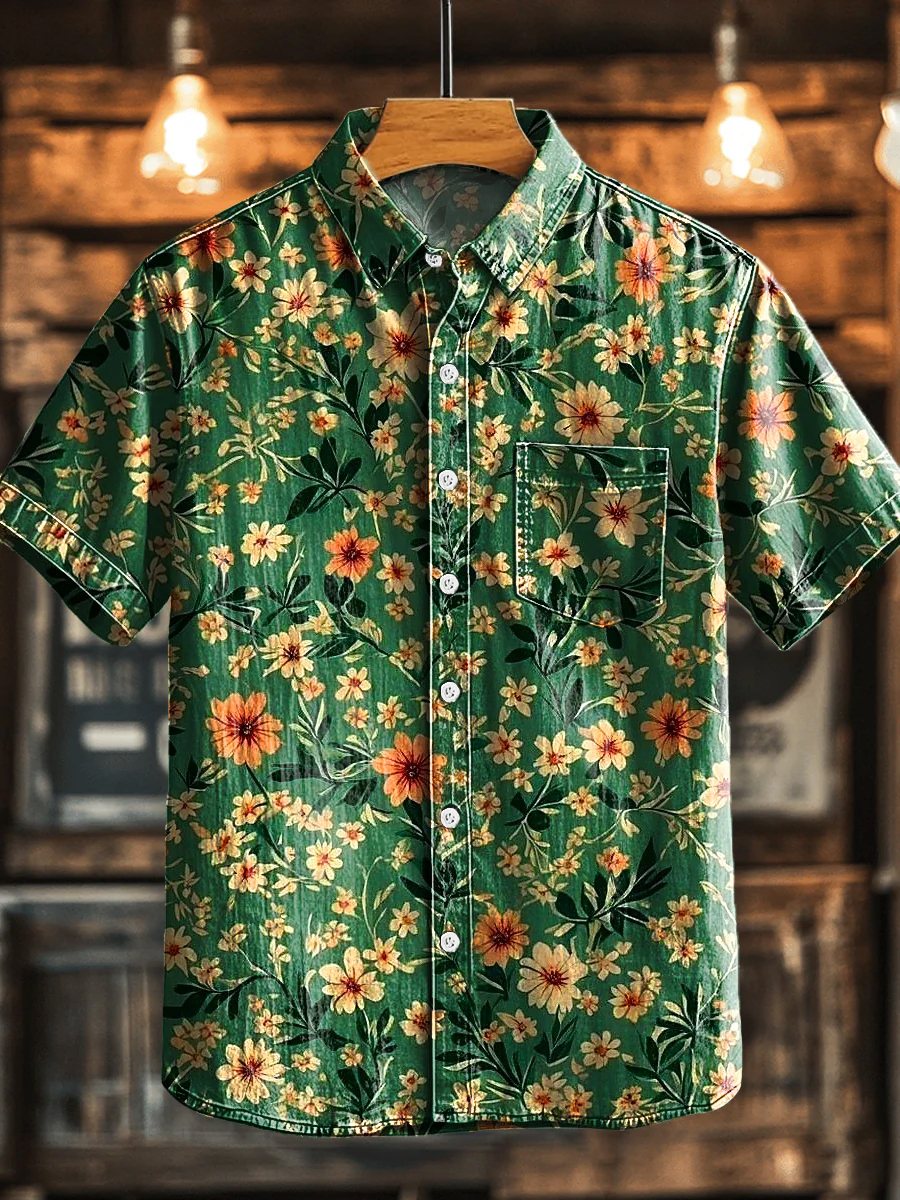 Summer Lightweight Floral Casual Shirt