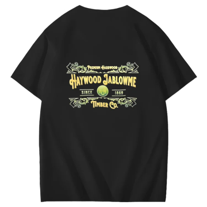 Haywood Since 1869 Jablowme Timber Co Art Pattern Print T-Shirt