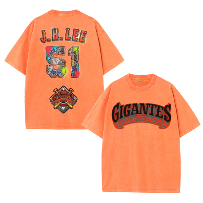 Gigantes 51 Urban Art Tee – Vintage Washed Double-Sided Graphic T-Shirt