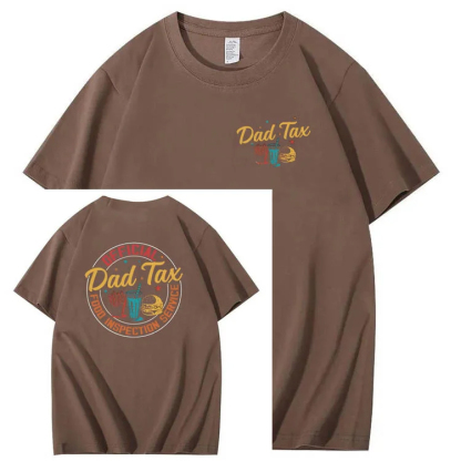 Official Dad Tax Pattern Print T-Shirt
