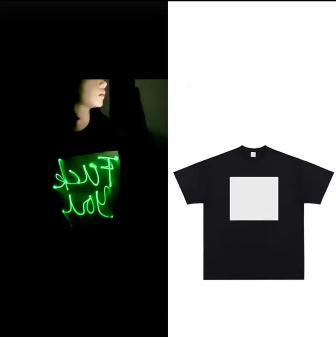 DIY Fluorescent T - shiret