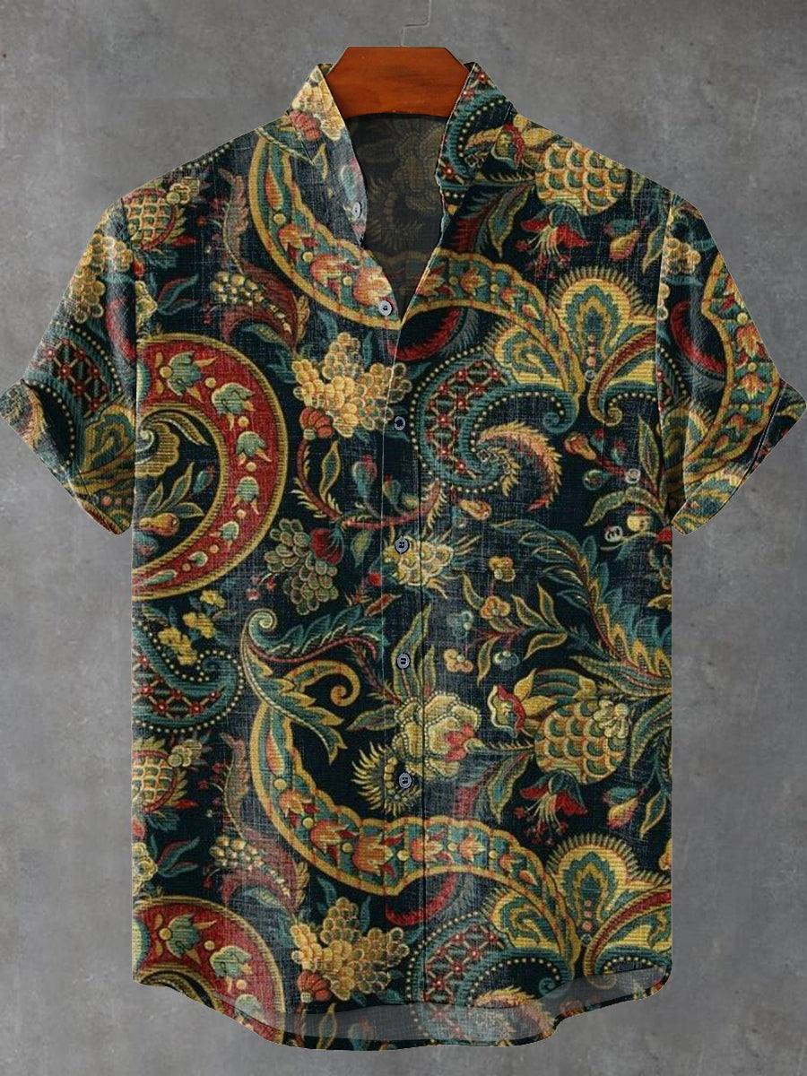 Botanical Pattern Casual Shirt
