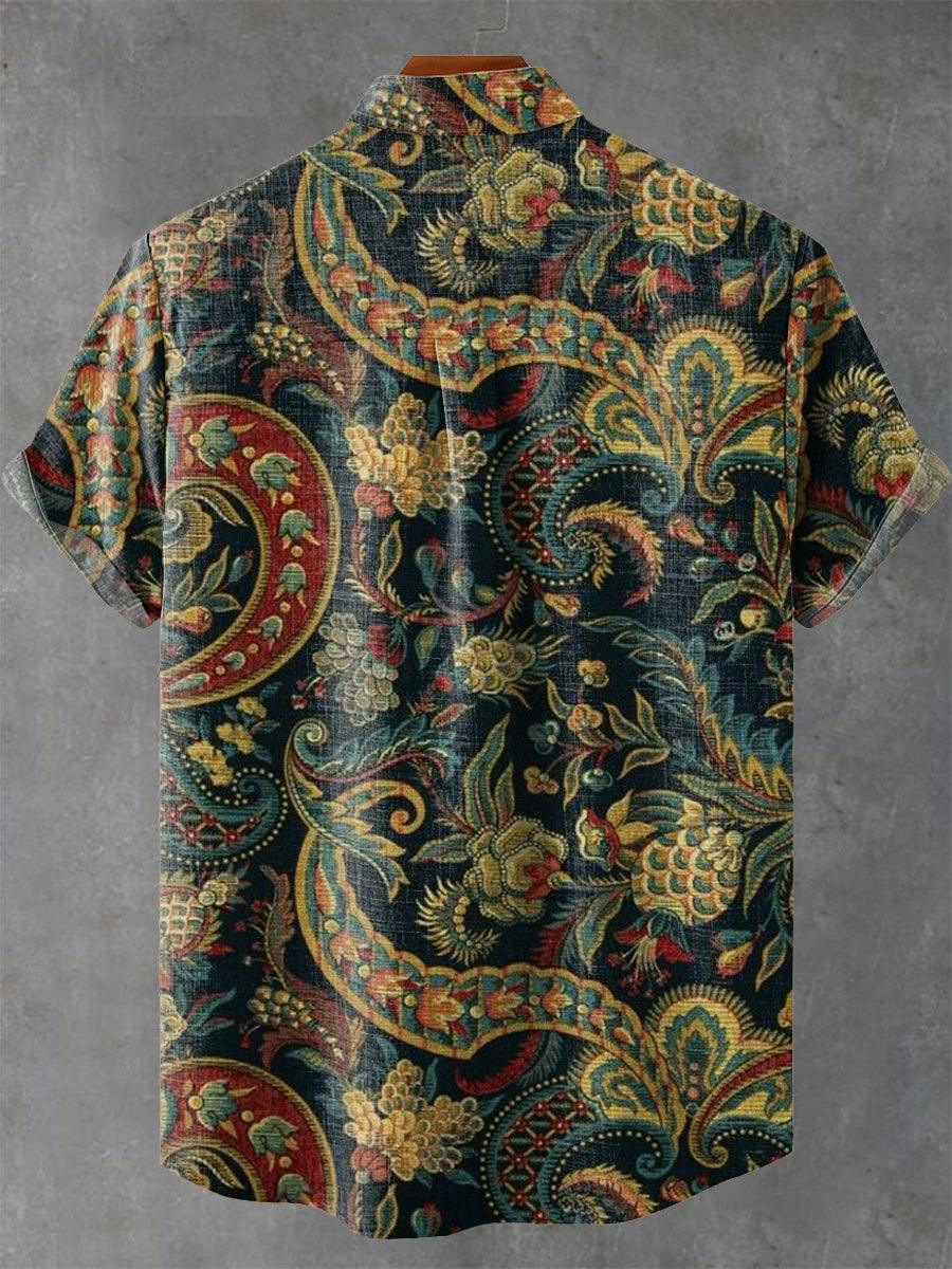 Botanical Pattern Casual Shirt