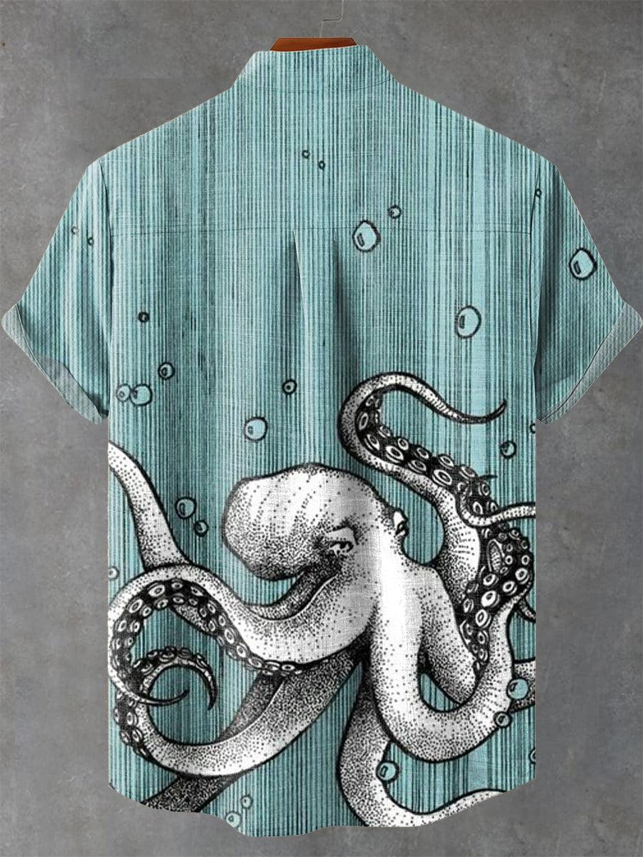 Vintage Marine Life Print Shirt
