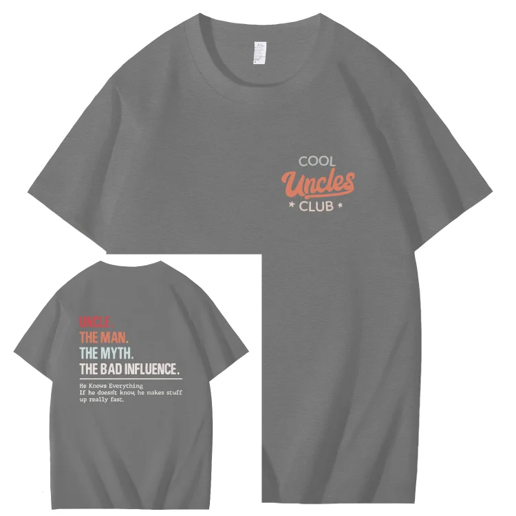 Uncle The Man The Myth Cool Uncle Club Art Pattern Print T-Shirt