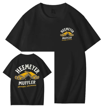 Vintage Bulldozer Graphic Print T-Shirt