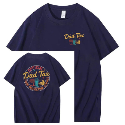 Official Dad Tax Pattern Print T-Shirt