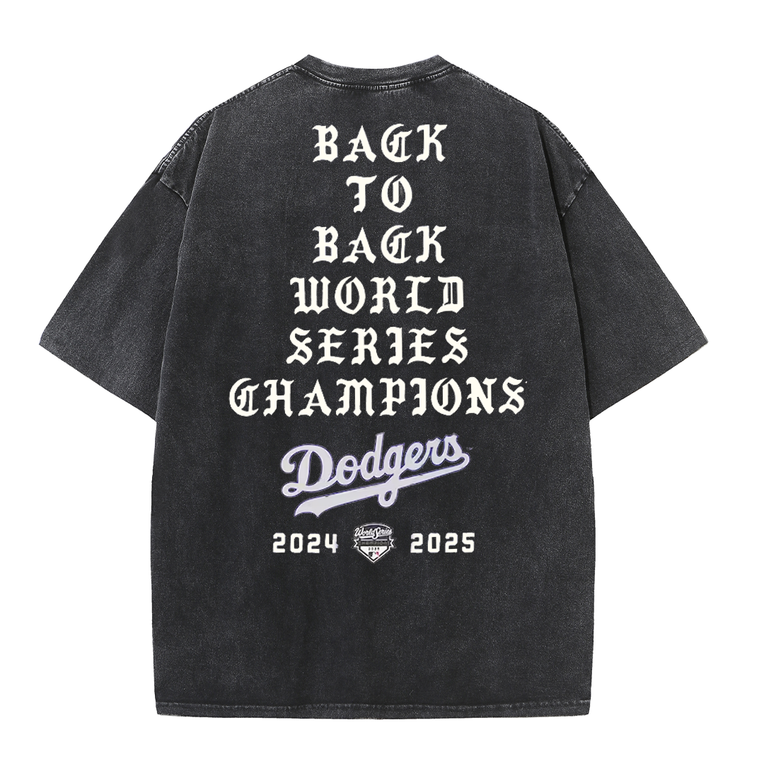 Back to Back Champions Vintage Washed T-Shirt – LA Born Raised Graphic Streetwear Tee