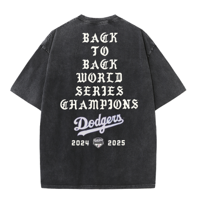 Back to Back Champions Vintage Washed T-Shirt – LA Born Raised Graphic Streetwear Tee