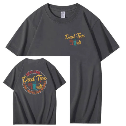 Official Dad Tax Pattern Print T-Shirt