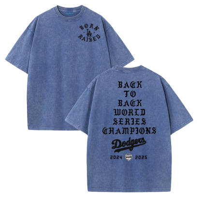 Back to Back Champions Vintage Washed T-Shirt – LA Born Raised Graphic Streetwear Tee