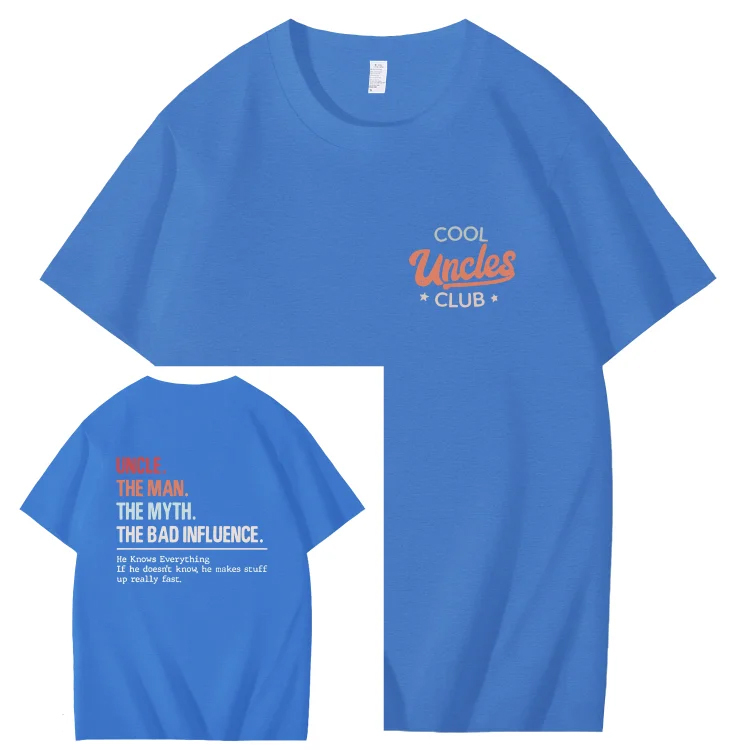 Uncle The Man The Myth Cool Uncle Club Art Pattern Print T-Shirt