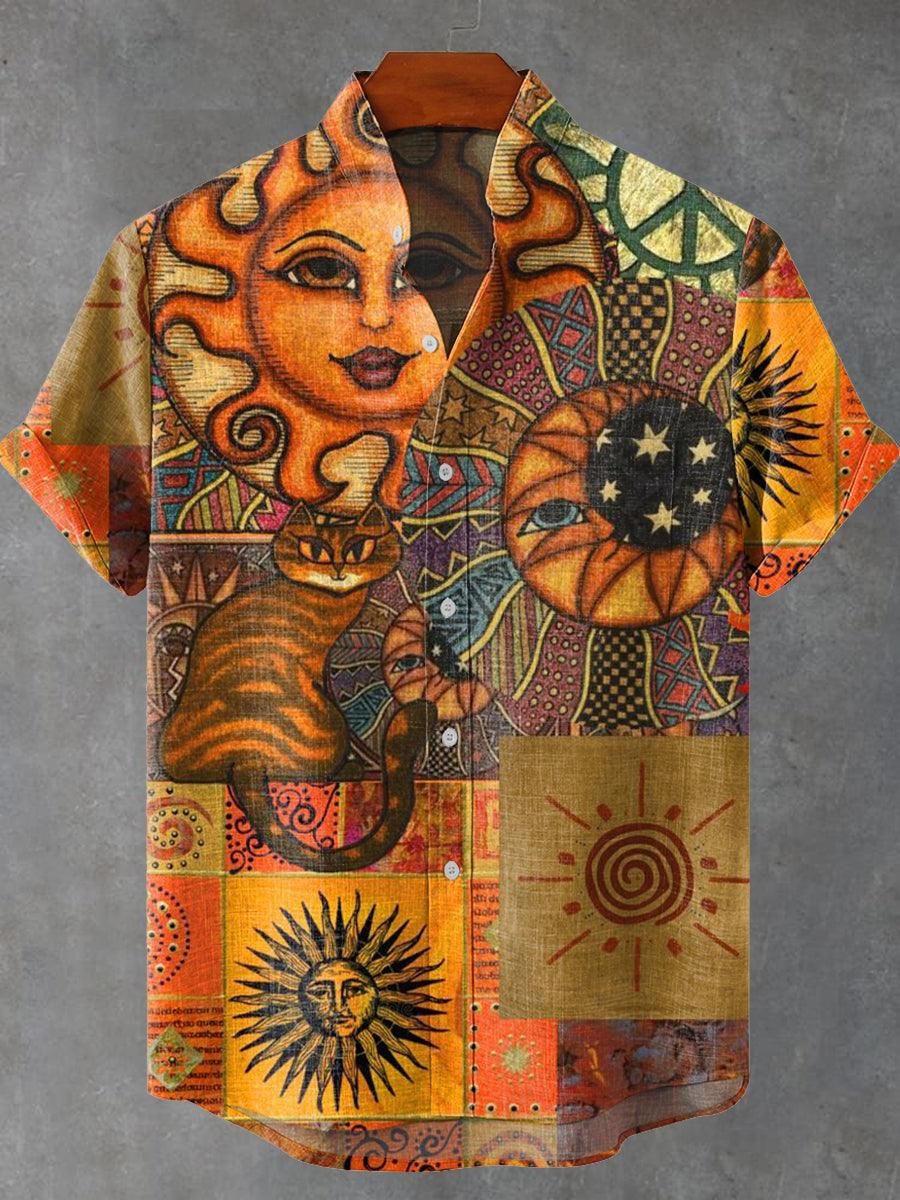 Multicolor Kitten Print Shirt