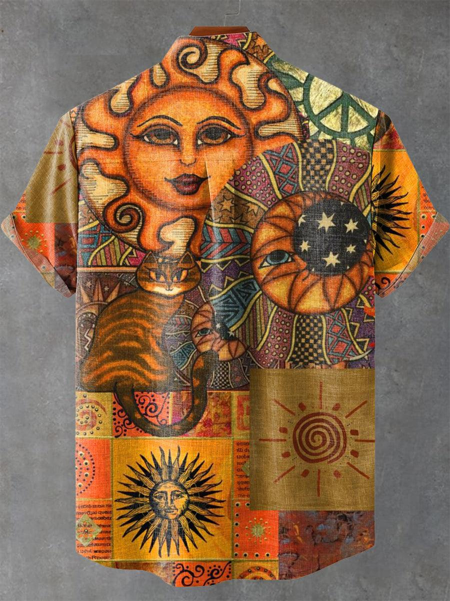 Multicolor Kitten Print Shirt