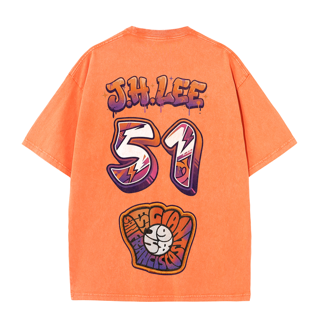 Giants Baseball 51 Tee – J.H. Lee Graphic Vintage Washed T-Shirt