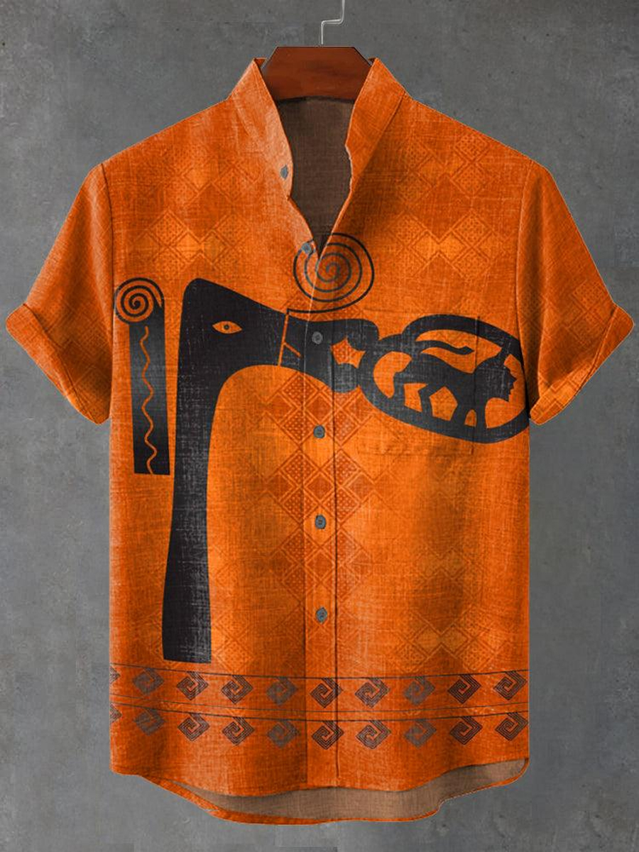 Men's Tribal Print Summer Shirt