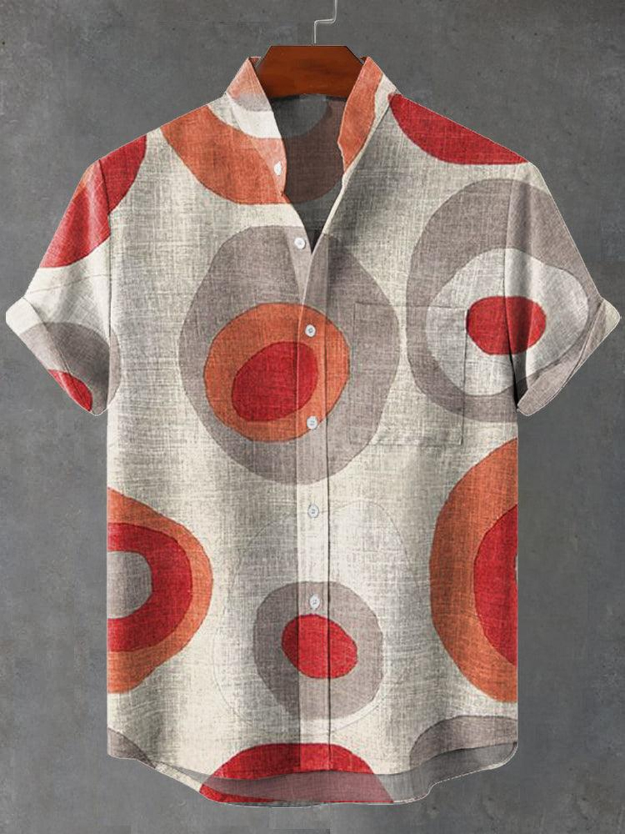 Abstract Geometric Print Short Sleeve Shirt