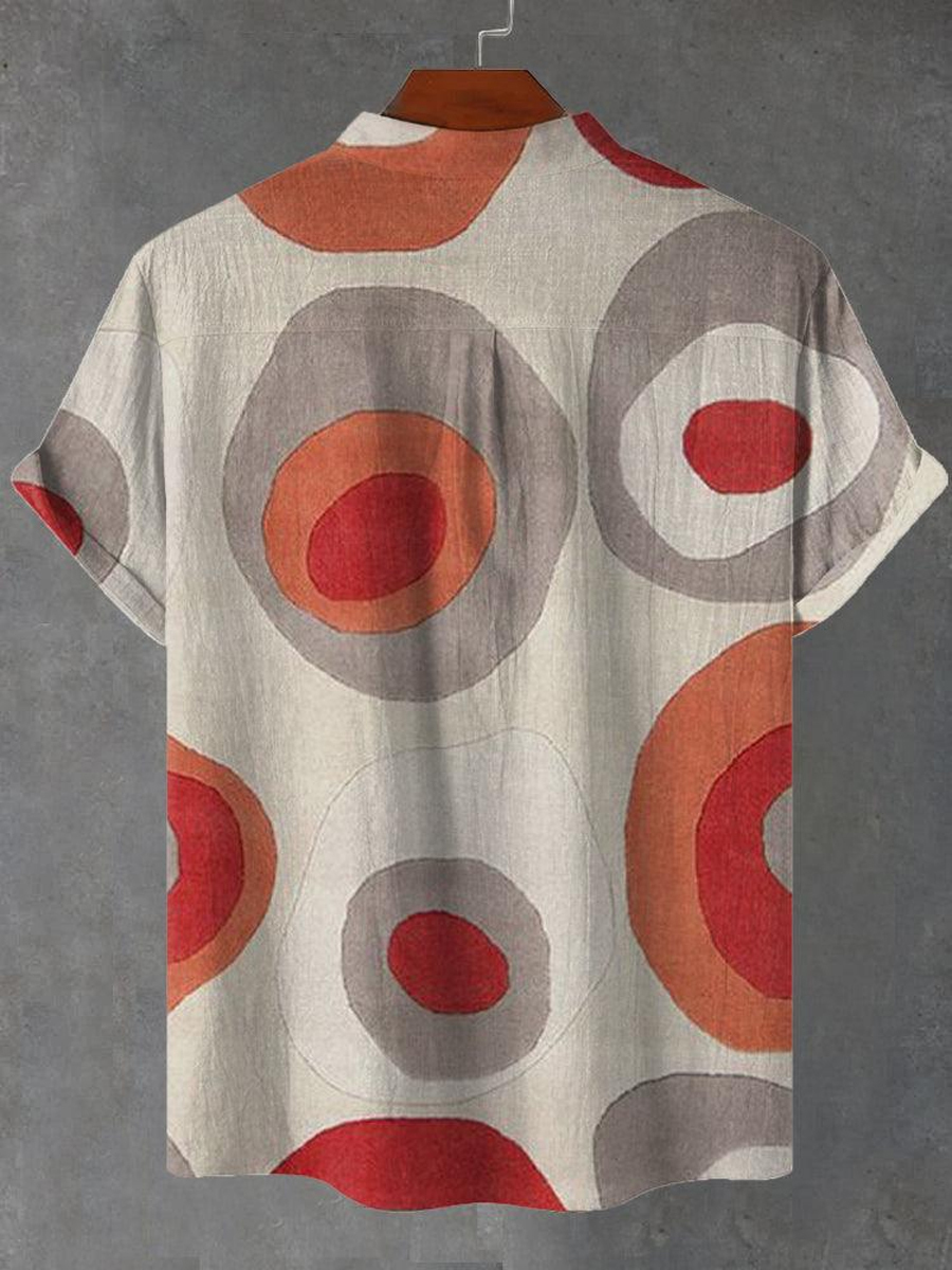 Abstract Geometric Print Short Sleeve Shirt