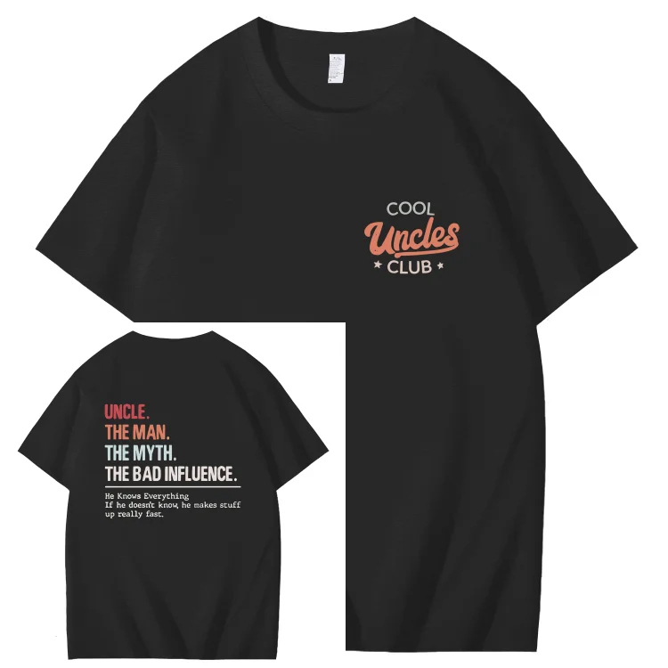 Uncle The Man The Myth Cool Uncle Club Art Pattern Print T-Shirt