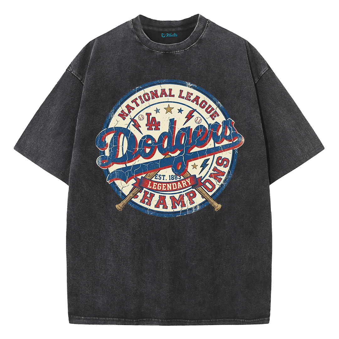 Classic Script Badge Graphic Vintage Washed T-Shirt