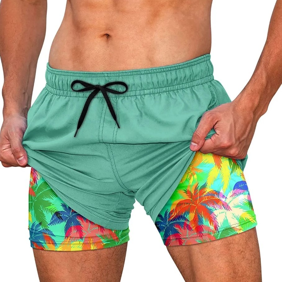 Brilliant Palm Tree(Compression Lined Swim Trunks)