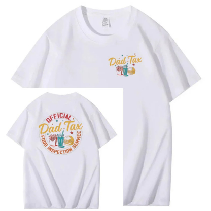 Official Dad Tax Pattern Print T-Shirt