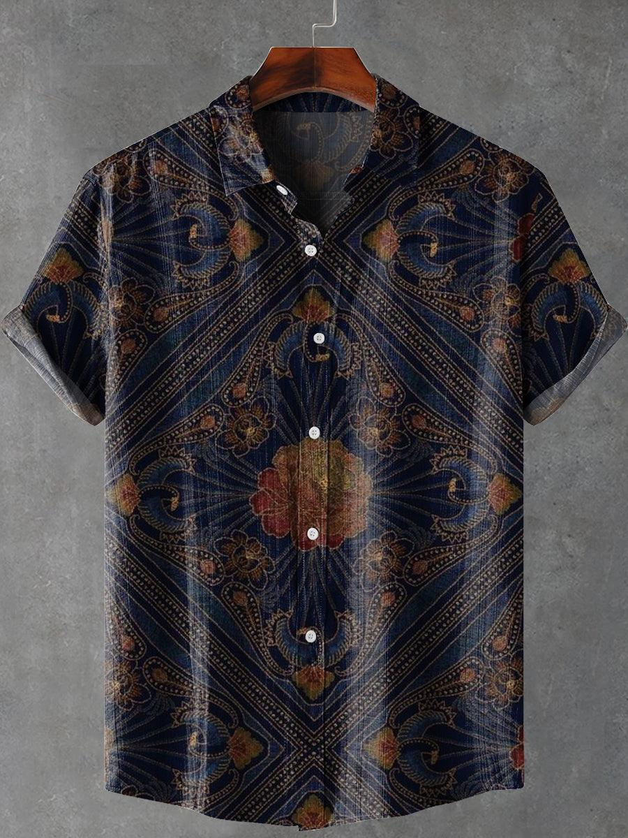 Vintage Floral Print Casual Shirt