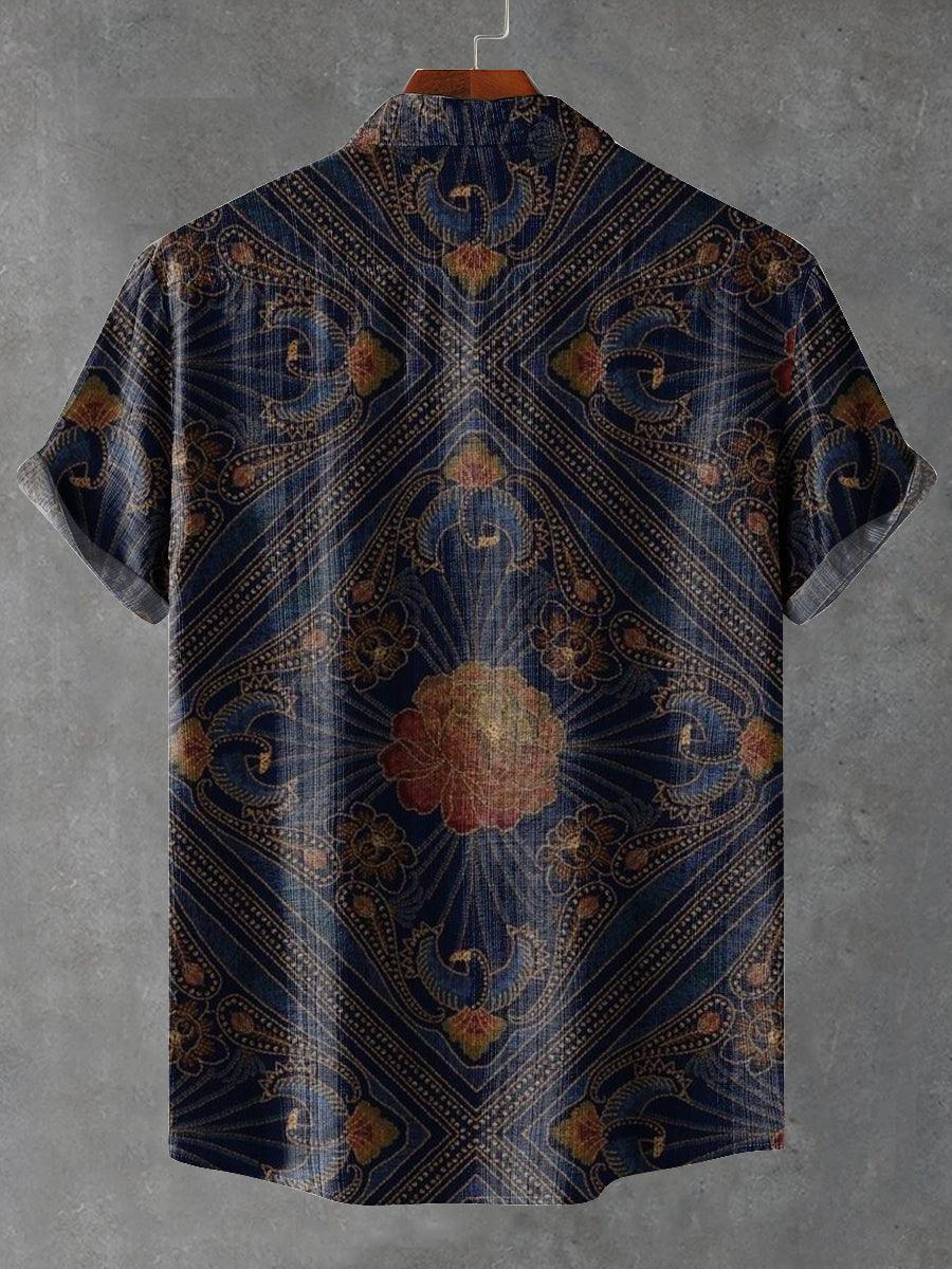 Vintage Floral Print Casual Shirt