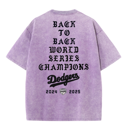 Back to Back Champions Vintage Washed T-Shirt – LA Born Raised Graphic Streetwear Tee