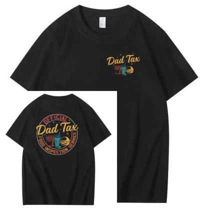 Official Dad Tax Pattern Print T-Shirt