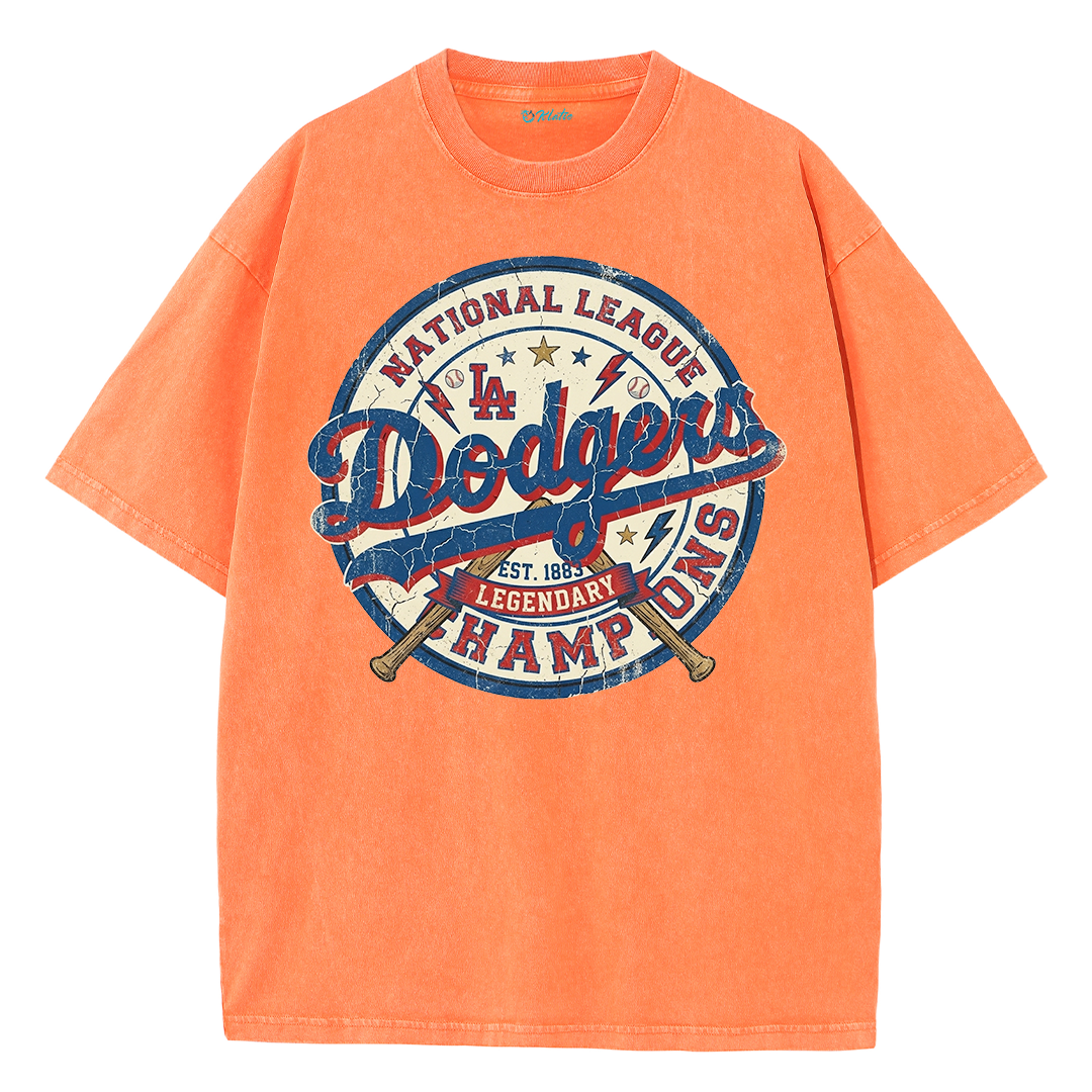 Classic Script Badge Graphic Vintage Washed T-Shirt