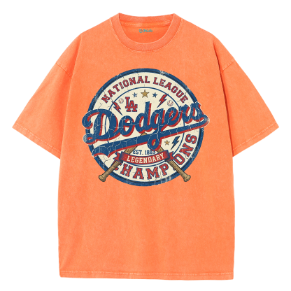 Classic Script Badge Graphic Vintage Washed T-Shirt