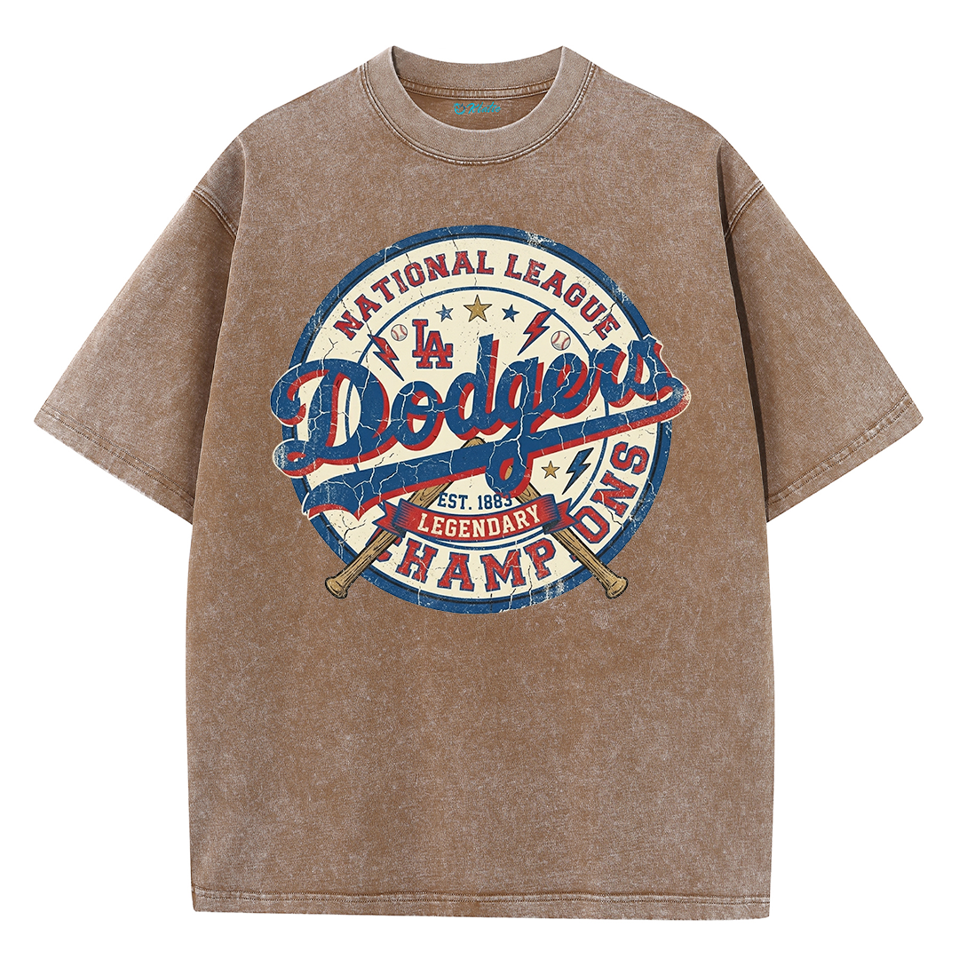 Classic Script Badge Graphic Vintage Washed T-Shirt