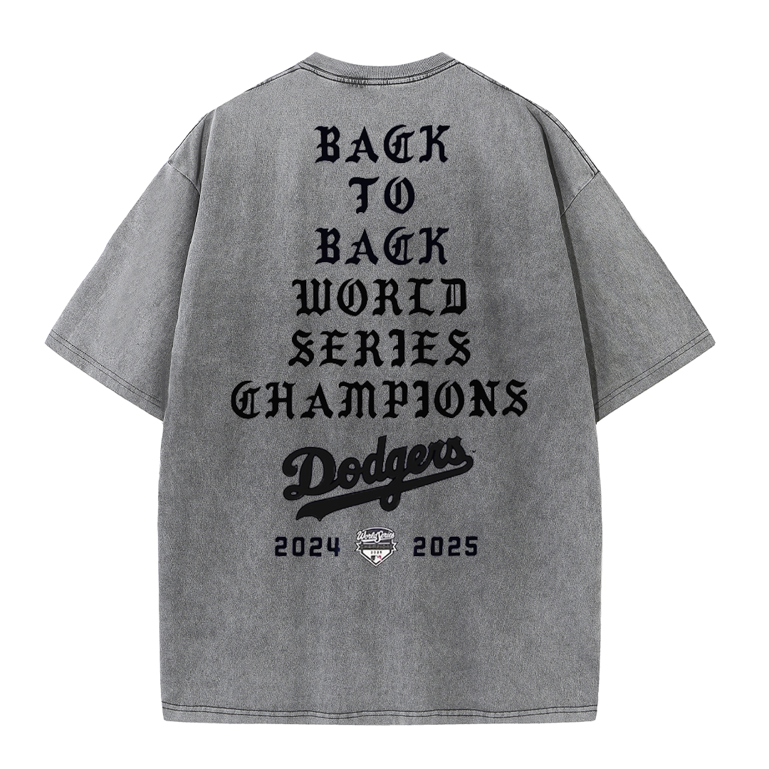 Back to Back Champions Vintage Washed T-Shirt – LA Born Raised Graphic Streetwear Tee