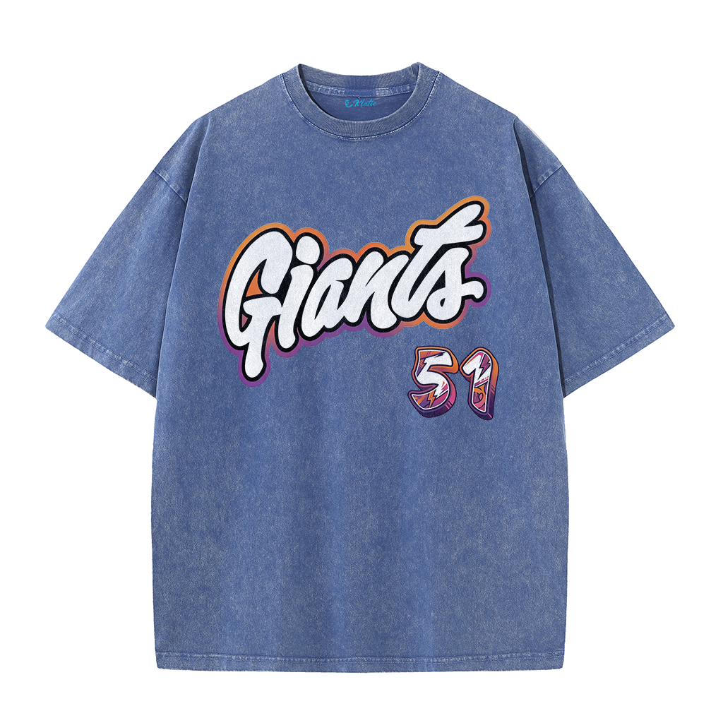 Giants Baseball 51 Tee – J.H. Lee Graphic Vintage Washed T-Shirt